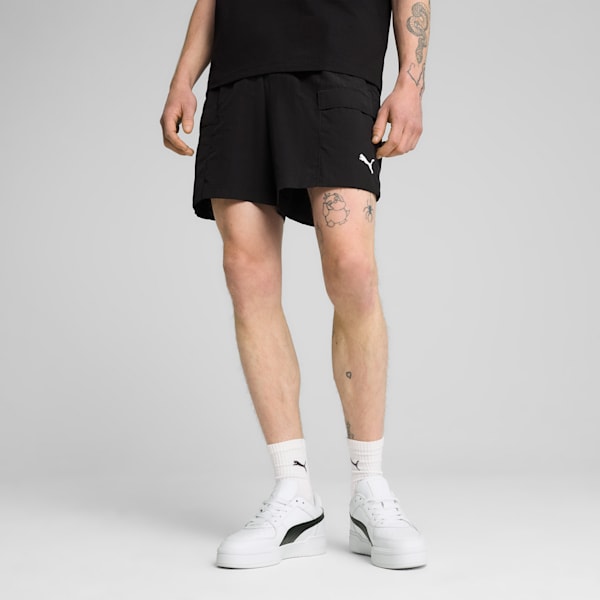 WARDROBE ESSENTIALS Men's Relaxed 6" Cargo Shorts, PUMA Black, extralarge
